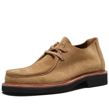 UNITYPUREMAX™ Retro Cow Suede Leather Kangaroo Shoes for Men | Genuine Leather Brown Casual Thick-Soled Desert Boots 2