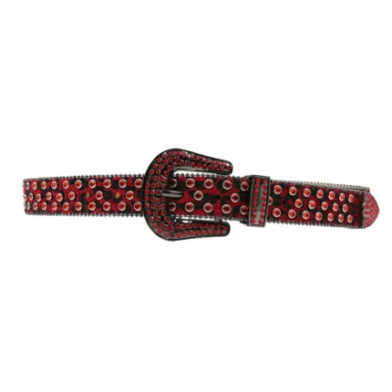 UNITYPUREMAX™ Luxury Rhinestone Skull Belt – PU Leather Studded Strap for Men & Women 3