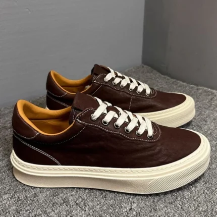 UNITYPUREMAX™ Men’s Genuine Leather Casual Sneakers – Breathable Cowhide Lace-Up Platform Shoes 2