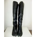 UNITYPUREMAX™ Luxury Split-Toe Tabi Knee-High Boots – Elegant Round Heel Side Zipper Women’s Boots 1