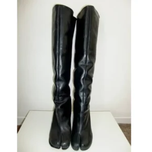 UNITYPUREMAX™ Luxury Split-Toe Tabi Knee-High Boots – Elegant Round Heel Side Zipper Women’s Boots 1