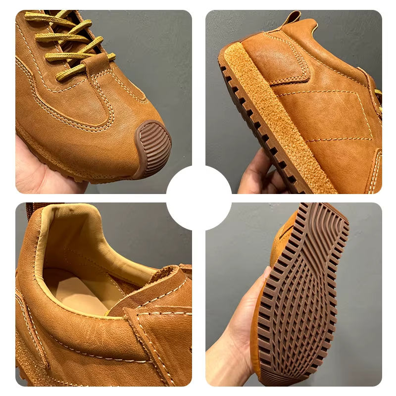 UNITYPUREMAX™ Shell Cordovan Leather Sneakers – Retro Lightweight Shock-Absorbing Training Shoes 4