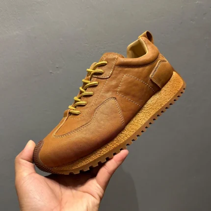 UNITYPUREMAX™ Shell Cordovan Leather Sneakers – Retro Lightweight Shock-Absorbing Training Shoes 1