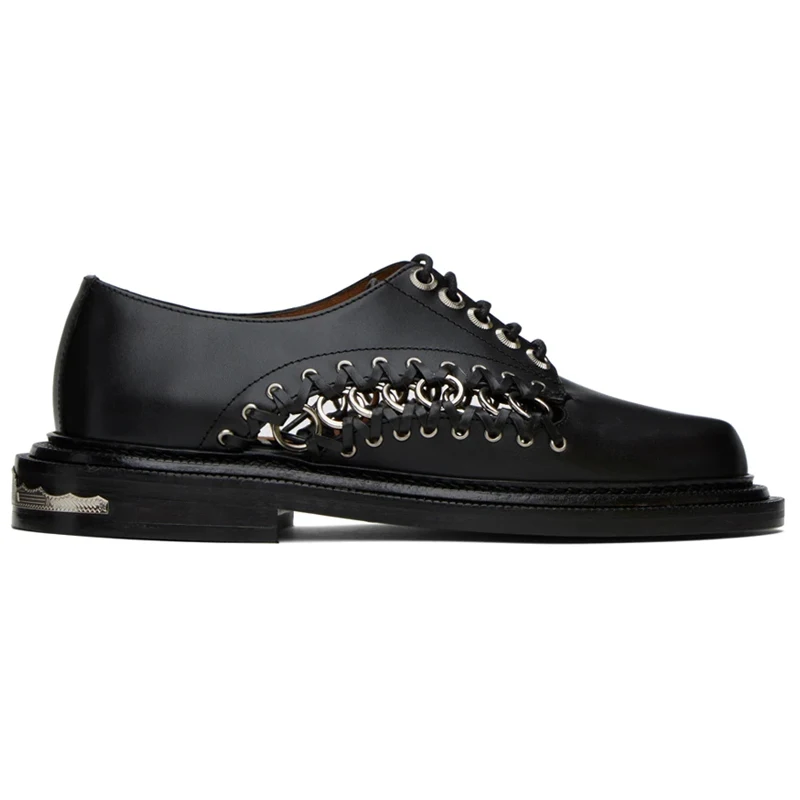 UNITYPUREMAX™ Black Round Toe Metal Buckle Strap Loafers for Men | Retro Luxury Casual Slip-On Shoes 2
