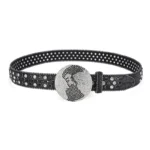 UNITYPUREMAX™ Western BlingBling Diamond Belt – PU Leather Round Buckle Crystal Rhinestone Unisex Strap 2