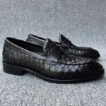UNITYPUREMAX™ Genuine Snakeskin Slip-On Loafers – Luxury Men’s Formal & Wedding Dress Shoes 7