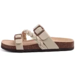 UNITYPUREMAX™ Women’s Cork Footbed Braided Sandals – Arch Support Adjustable Buckle Summer Slip-Ons 3
