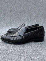 UNITYPUREMAX™ Genuine Snakeskin Slip-On Loafers – Luxury Men’s Formal & Wedding Dress Shoes 4