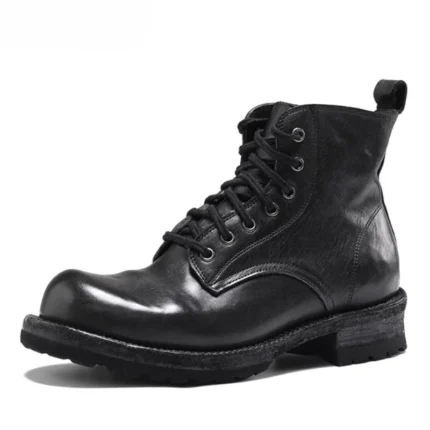 UNITYPUREMAX™ Hand-Sewn Genuine Leather Retro Ankle Boots – Non-Slip Outdoor Work & Motorcycle Boots 2