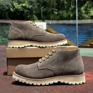 UNITYPUREMAX™ Goodyear Welt Suede Derby Boots – Retro British Style Ankle Boots for Men 1