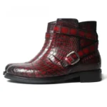 UNITYPUREMAX™ Crocodile Leather Chelsea Boots for Men – Handmade Genuine Leather Ankle Boots 7