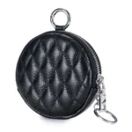 UNITYPUREMAX™ Diamond Stitch Real Leather Coin Purse – Mini Zipper Wallet & Key Organizer 1