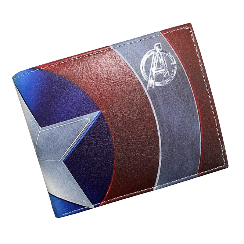 UNITYPUREMAX™ Captain America Wallet – Comic Style PU Short Purse with Coin Pocket 1