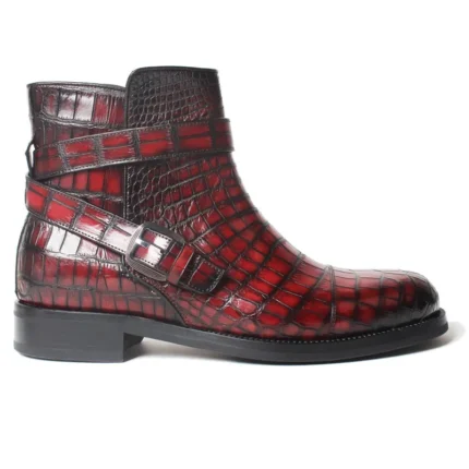 UNITYPUREMAX™ Crocodile Leather Chelsea Boots for Men – Handmade Genuine Leather Ankle Boots 2
