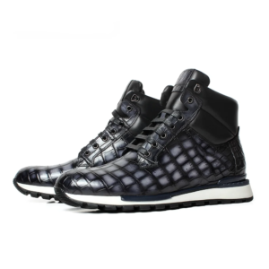 UNITYPUREMAX™ Crocodile Leather Casual Dress Boots – Handmade Luxury Breathable Shoes for Men
