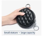 UNITYPUREMAX™ Diamond Stitch Real Leather Coin Purse – Mini Zipper Wallet & Key Organizer 19