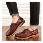 UNITYPUREMAX™ Cowhide Outdoor Sneakers – Vintage Deck Style Leather Casual Shoes for Daily Comfort 3