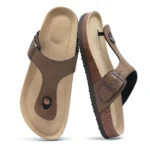 UNITYPUREMAX™ Women’s Cork Footbed Leather Mule Sandals – Arch Support Summer Slides 1
