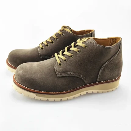 UNITYPUREMAX™ Handmade Vintage Top-Grain Leather High-Top Shoes – Chunky Sole Casual Work Sneakers for Men 1