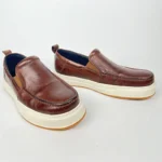 UNITYPUREMAX™ Casual Leather Slip-On Shoes – Thick Sole White Board Loafers for Men 3
