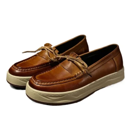UNITYPUREMAX™ Genuine Leather Slip-On Loafers – Thick Sole Casual Business Shoes for Men 1