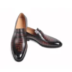 UNITYPUREMAX™ Striped Genuine Leather Loafers for Men – Slip-On Party & Casual Shoes 4