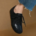 UNITYPUREMAX™ Women Retro Leather Sneakers – Bow Detail Flat Casual Shoes 6
