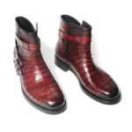 UNITYPUREMAX™ Crocodile Leather Chelsea Boots for Men – Handmade Genuine Leather Ankle Boots 3