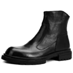 UNITYPUREMAX™ Handmade Leather Chelsea Boots – Thick Sole High-Top Zipper Ankle Boots 2