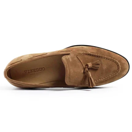 UNITYPUREMAX™ Handmade Leather Loafers – Striped Slip-On Party Shoes 2