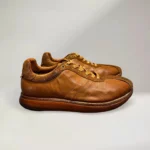 UNITYPUREMAX™ Vintage Distressed Horsehide Sneakers | Retro German Army Trainers | Hand-Rubbed Chunky Sole Lace-Up Casual Shoes 3