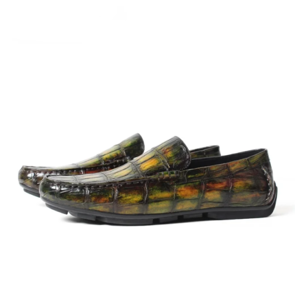 UNITYPUREMAX™ Crocodile Leather Derby Shoes for Men – Genuine Leather Casual Business Shoes