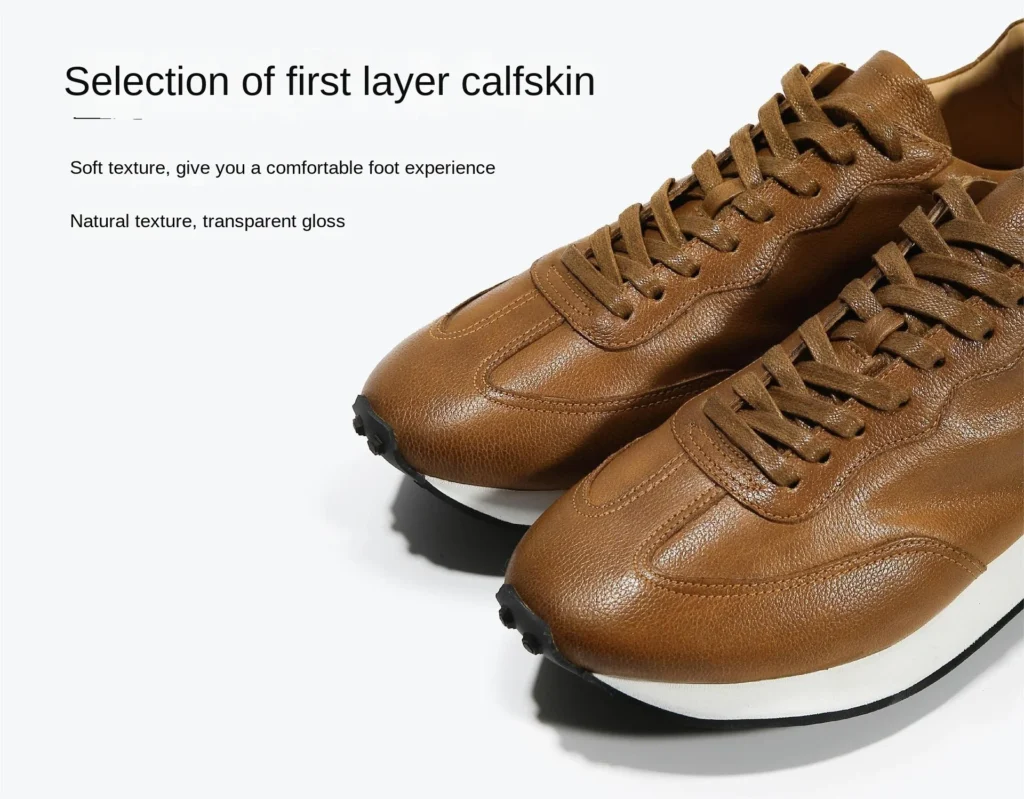 UNITYPUREMAX™ Cowhide Suede Thick Sole Sneakers – Retro “Forrest Gump” Leather Casual Shoes for Men 11Top Leather Shoe Trends 2026