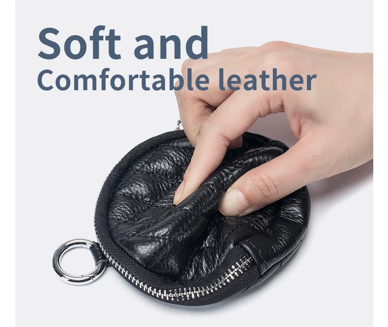 UNITYPUREMAX™ Diamond Stitch Real Leather Coin Purse – Mini Zipper Wallet & Key Organizer 13