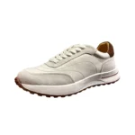 UNITYPUREMAX™ Lambskin German Army Trainers – Suede Chunky Sole White Sneakers for Men 6