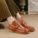 UNITYPUREMAX™ Genuine Leather British Style Square Toe Women's Loafers 3