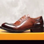 UNITYPUREMAX™ Retro Washed Cowhide Men's Derby Dress Shoes - 8cm Height-Increasing Wedding Business 3