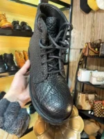 UNITYPUREMAX™ Handmade Men's Genuine Leather Motorcycle Ankle Boots 4