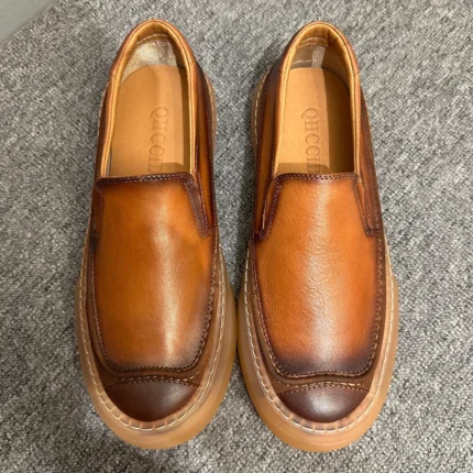 UNITYPUREMAX™ Top-Grain Leather Men's Chunky Sole Loafers with Height Increase 2
