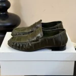 UNITYPUREMAX™ Genuine Leather Pleated Design Women's Loafers 5