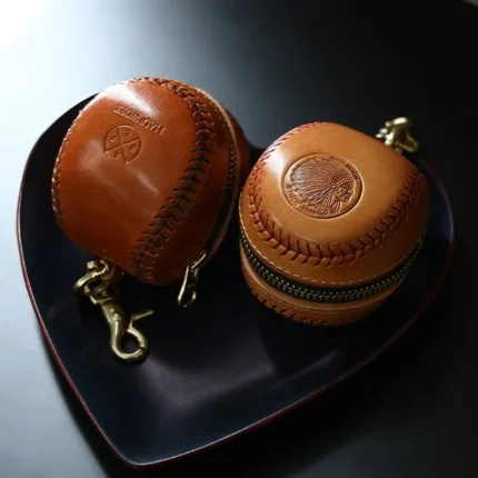 UNITYPUREMAX™ Handmade Leather Baseball Key Holder - Coin Purse Multi-Purpose Case 2