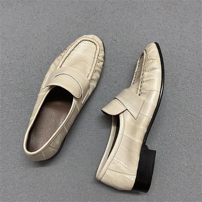UNITYPUREMAX™ French Retro Eel Leather Hand-Sewn Women's Loafers 5