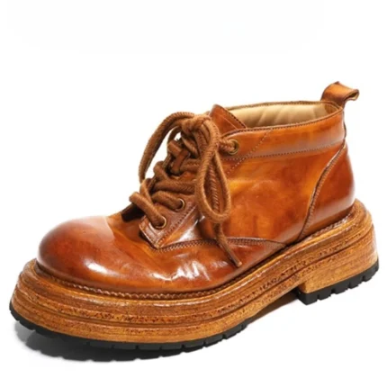 Men's & Women's Handmade Genuine Horse Hip Leather Ankle Boots | Italian Water-Dyed Retro Tooling | UNITYPUREMAX™ 2