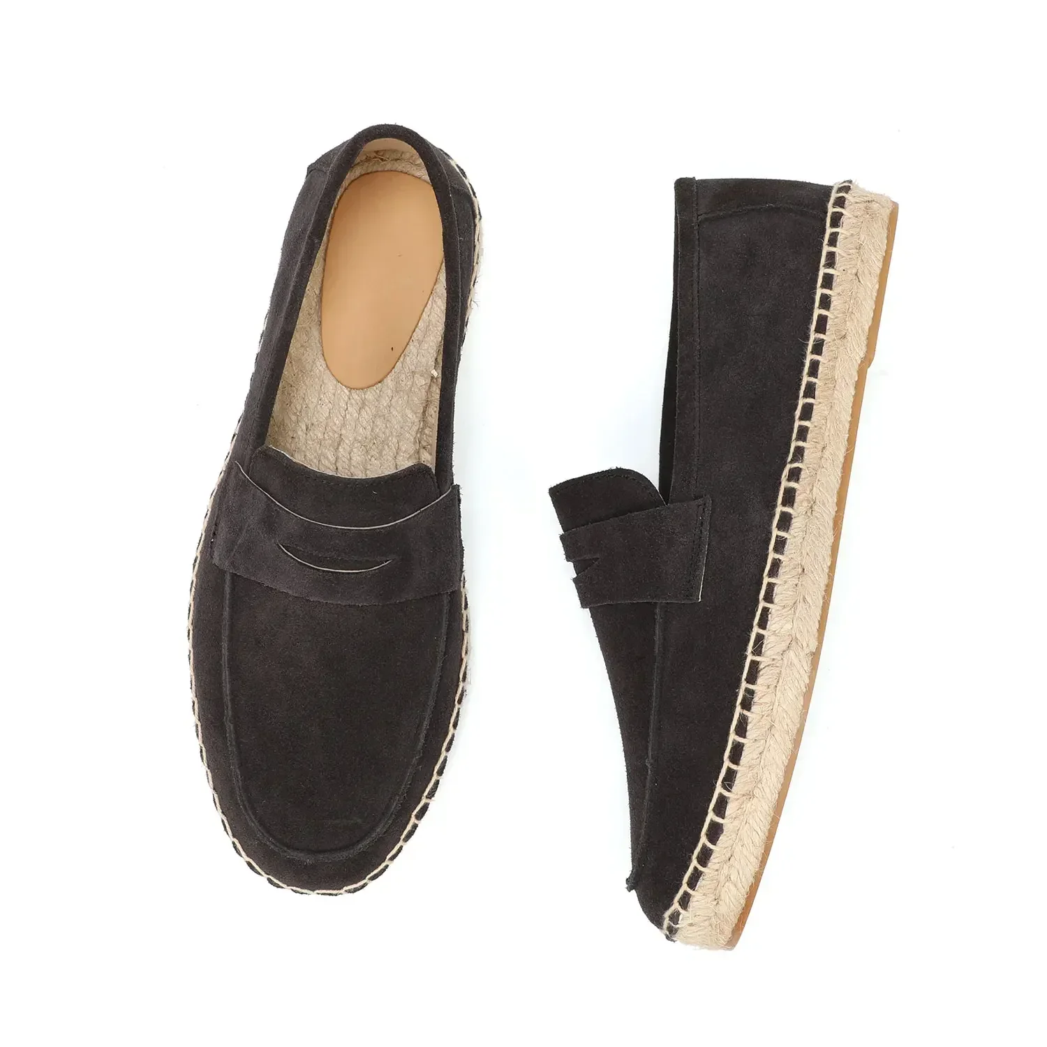 UNITYPUREMAX™ Cow Suede Jute Espadrilles – Slip-On Breathable Casual Loafers 6