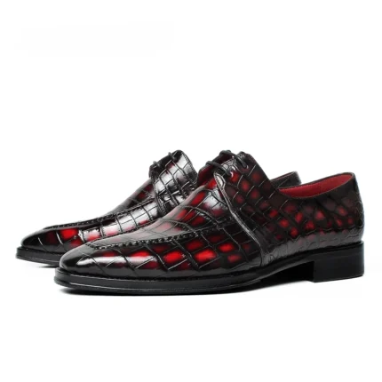 UNITYPUREMAX™ Crocodile Leather Men's Derby Shoes 8
