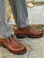 UNITYPUREMAX™ Handmade Retro Style Men's Cowhide Ankle Boots 5