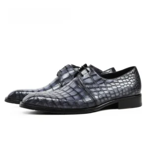 UNITYPUREMAX™ Genuine Crocodile Leather Men's Derby Dress Shoes - Waterproof