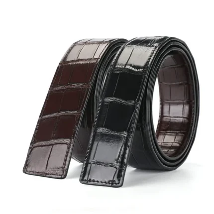 UNITYPUREMAX™ Authentic Double-Sided Crocodile Belly Skin Designer Belt for Men 2