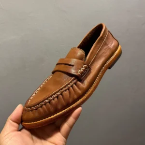 UNITYPUREMAX™ Men's Horsehide Driving Loafers with Wrinkles for Men - Genuine Leather Vintage Shoes 1