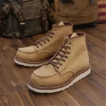 UNITYPUREMAX™ 1907 Vintage Handmade Cow Leather Motorcycle Ankle Boots - British Style Wings 2